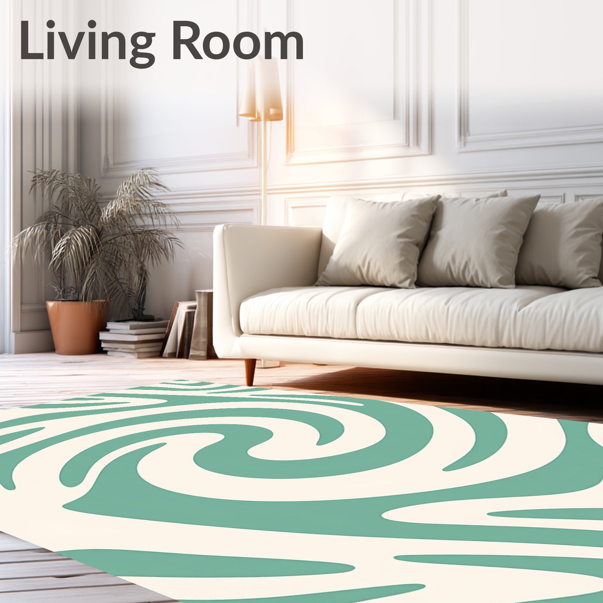 Swirling Stripes Bold Design Rug