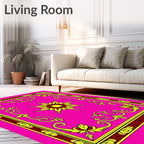 Ornate Sun Floral Pink Rug