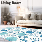 Coastal Collection Blue Marine Life Rug