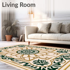 Elegant Floral Medallion Pattern Design Rug