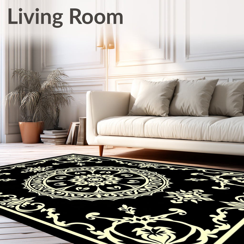 Elegant Mandala Ornament Pattern Rug