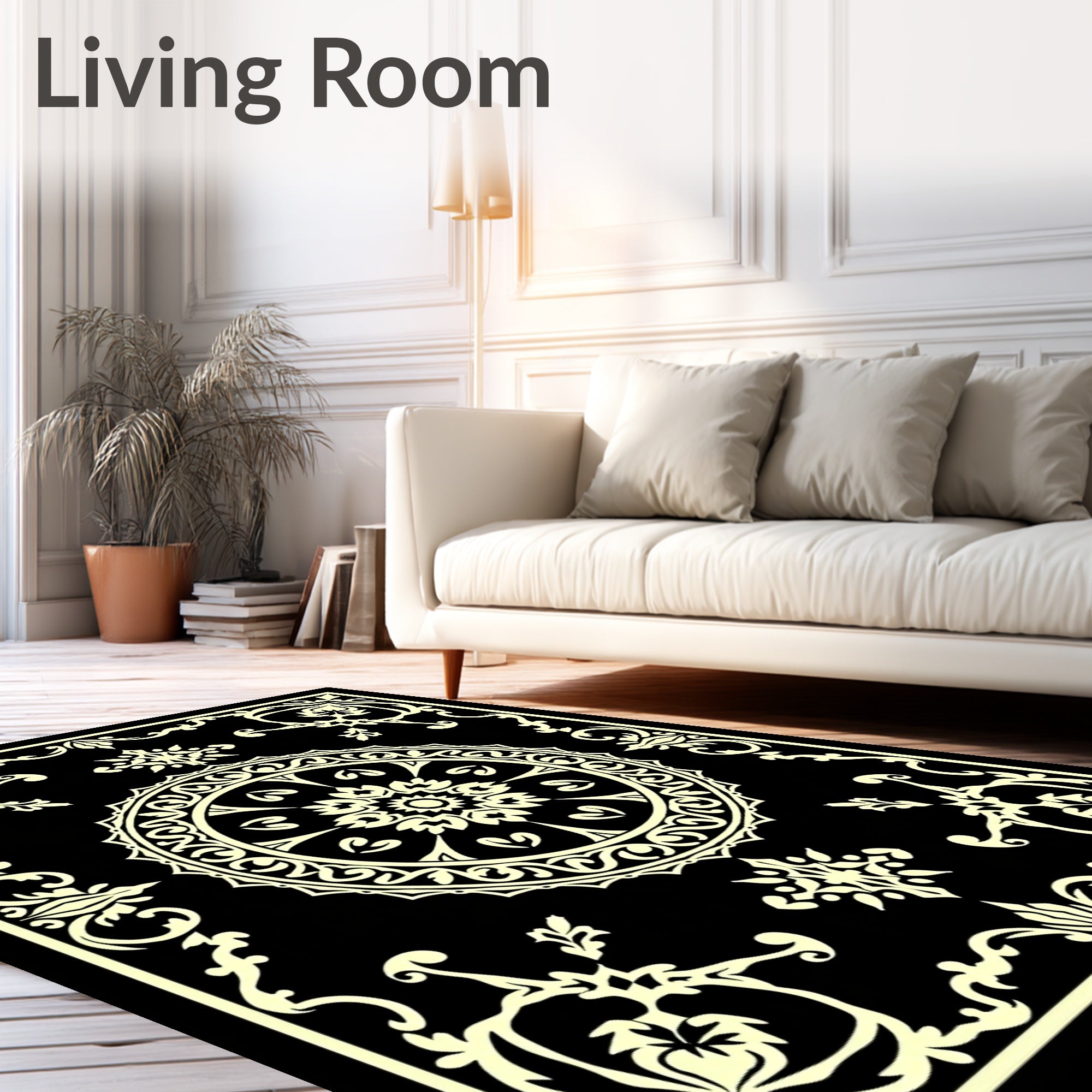 Elegant Mandala Ornament Pattern Rug
