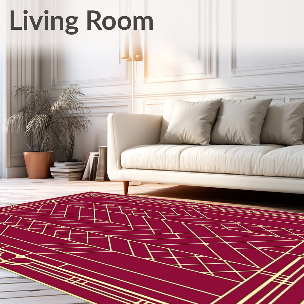 Art Deco Geometric Pattern Rug