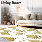 Golden Pine Tree Christmas Holiday Rug
