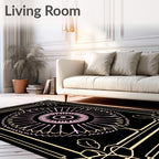 Art Deco Floral Sunburst Mandala Rug