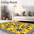 Bold Starburst Geometric Pattern Rug