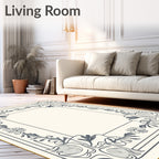 Elegant Floral Swirl Vintage Design Rug