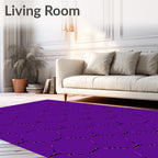 Aesthetic Purple Hexagonal Repeat Design Rug