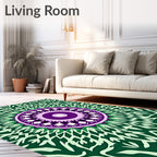 Intricate Floral Mandala Pattern Design Rug
