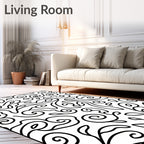 Organic Swirls Pattern Design Rug