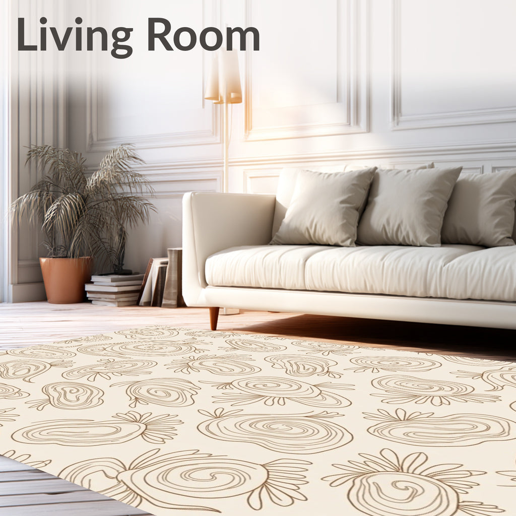 Abstract Swirl Organic Pattern Design Rug