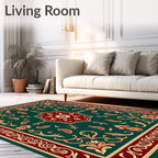 Ornate Floral Medallion Pattern Rug