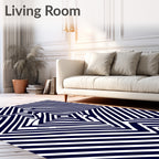 Optical Illusion Maze Pattern Rug