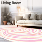 Pastel Swirl Pattern Rug