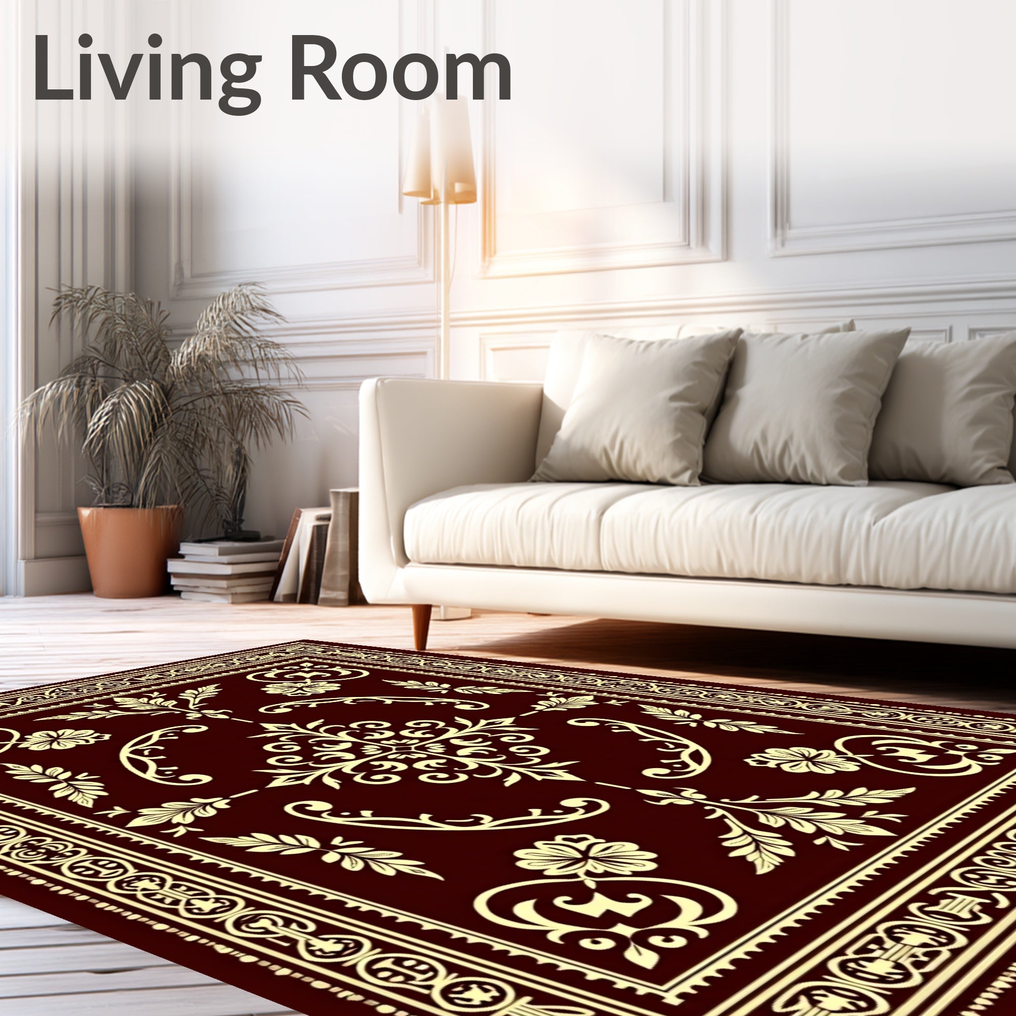 Classic Floral Scrollwork Medallion Rug