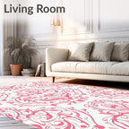 Ornate Floral Baroque Pattern Design Rug