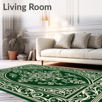 Ornate Floral And Scroll Work Design Rug