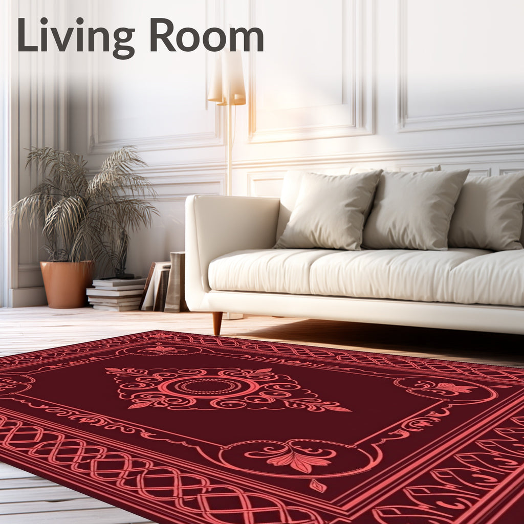 Intricate Floral Geometric Filigree Rug