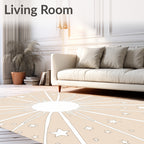 Celestial Sunburst Contemporary Star Design Rug
