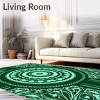 Ornate Mandala Floral Pattern Design Rug