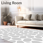 Organic Pebble Pattern Gray Rug