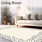 Intricate Swirl Abstract Graphic Design Rug