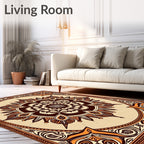 Intricate Mandala Patterned Geometric Rug
