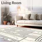 Art Deco Linear Geometric Pattern Rug
