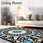 Bold Floral Mandala Pattern Rug