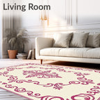 Elegant Floral Scrollwork Pattern Rug