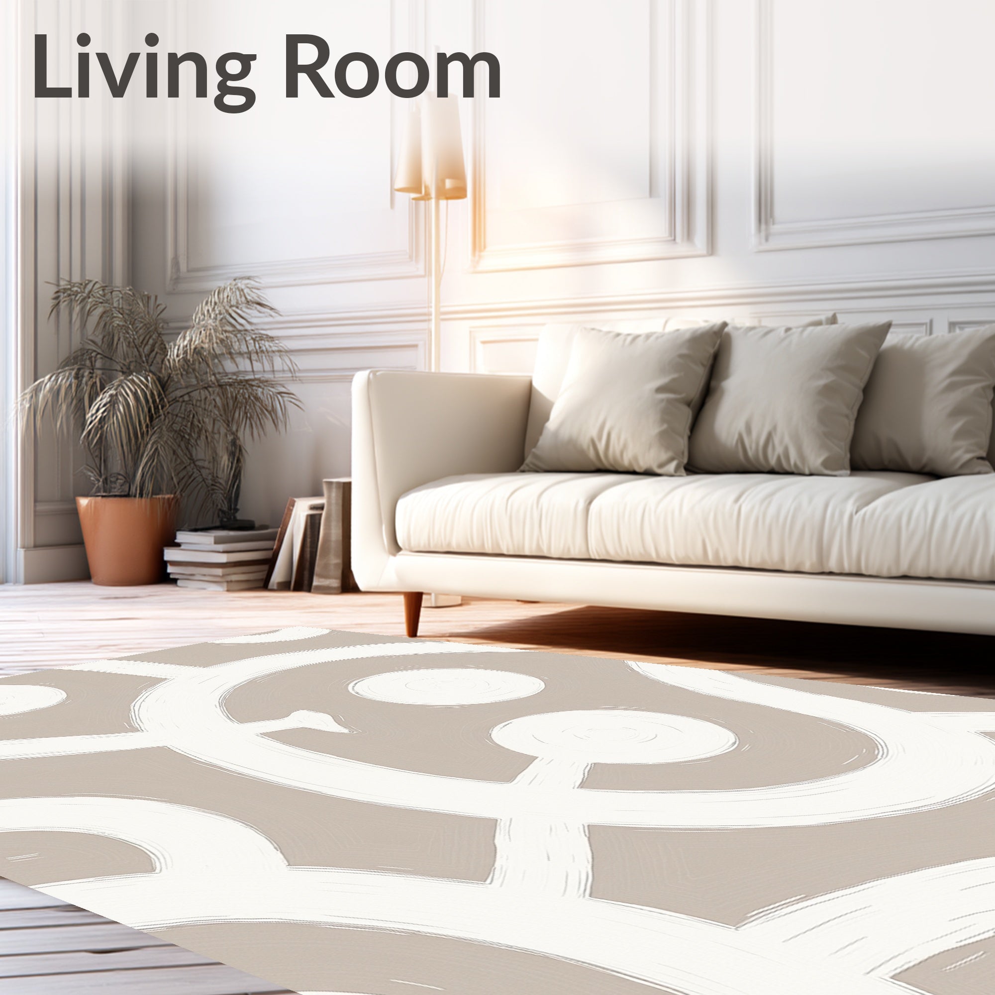 Classic Swirls Contemporary Patterned Rug