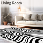 Bold Zebra Stripe Pattern Rug