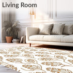 Botanical Branch Outline Pattern Rug