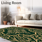 Intricate Floral Scrollwork Pattern Rug