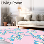 Elegant Floral Swirl Design Rug