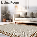 Abstract Geometric Maze Pattern Rug