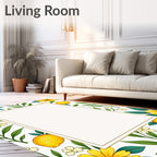 Lemon Blossom Garden Pattern Rug