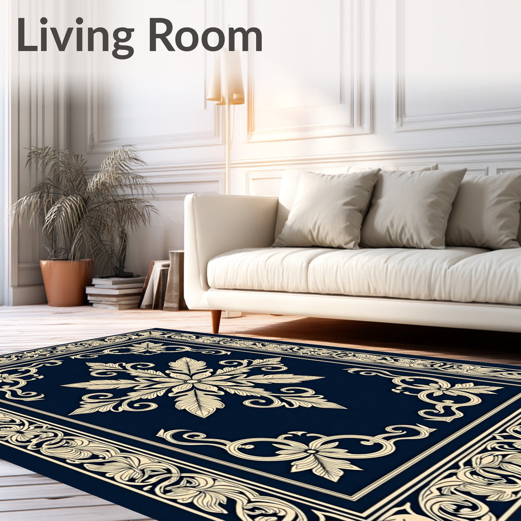 Antique Floral Classic Border Rug
