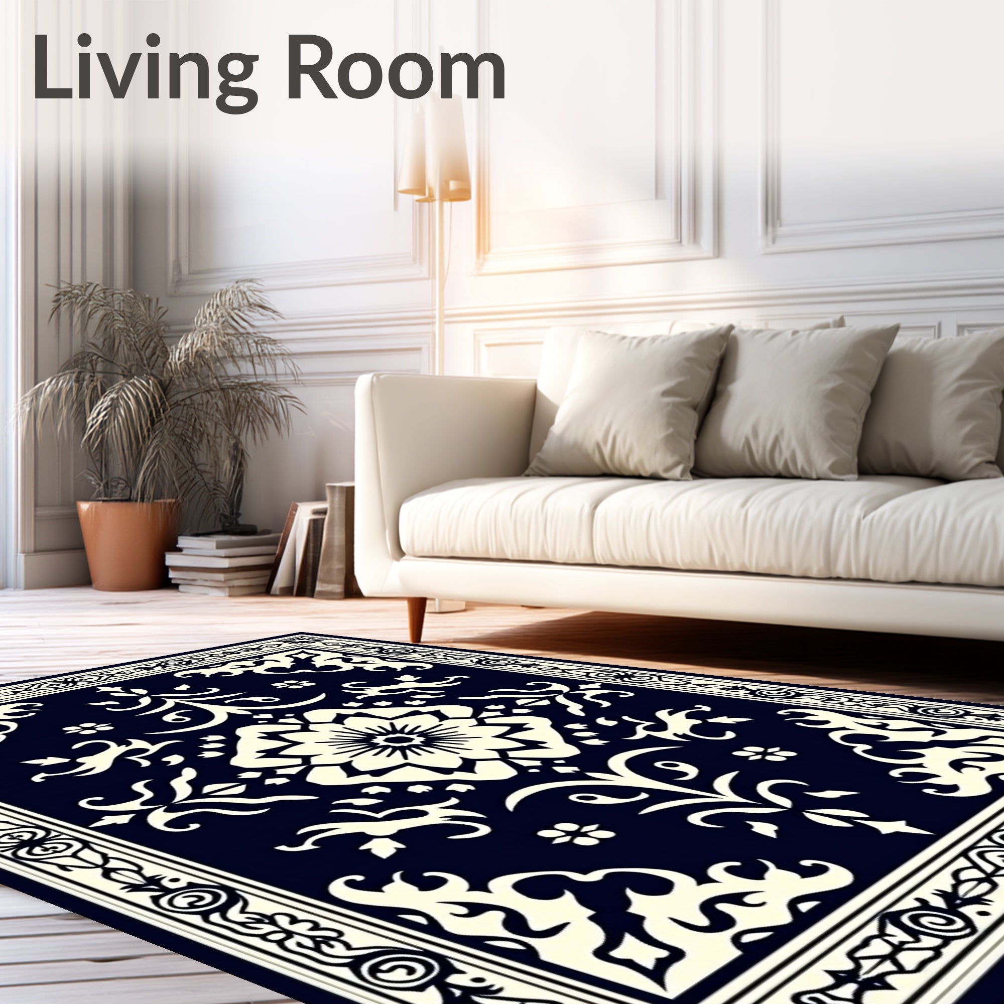Classic Floral Medallion Symmetry Rug