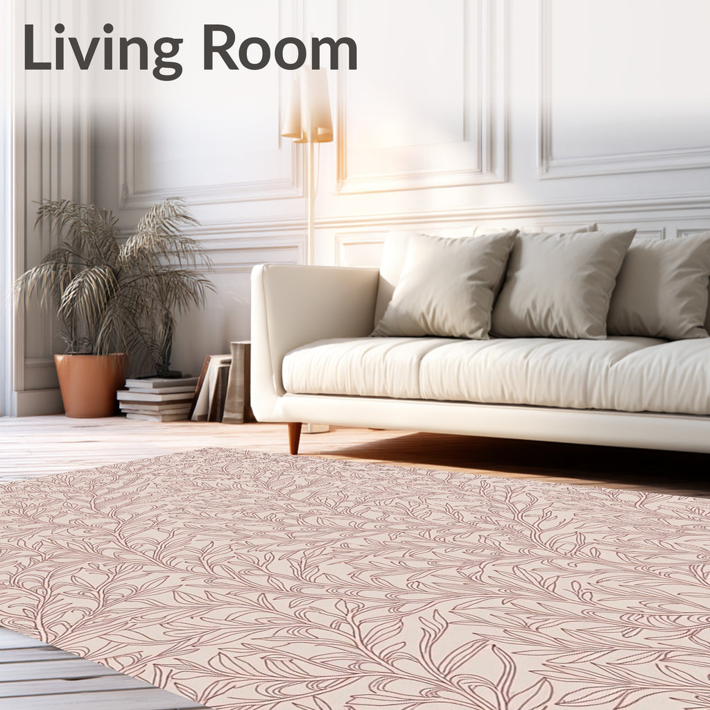 Vine Pattern Outline Design Rug