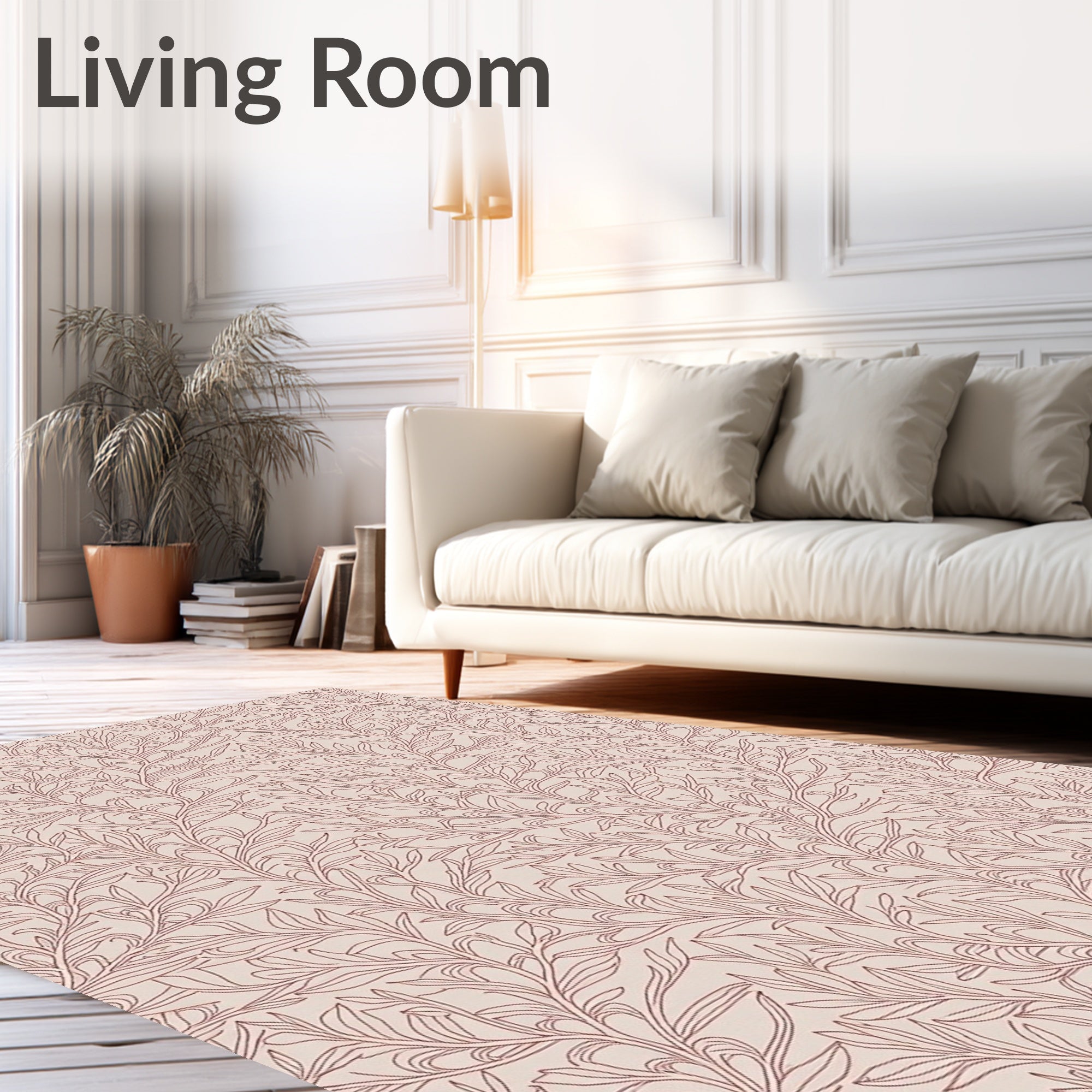 Vine Pattern Outline Design Rug