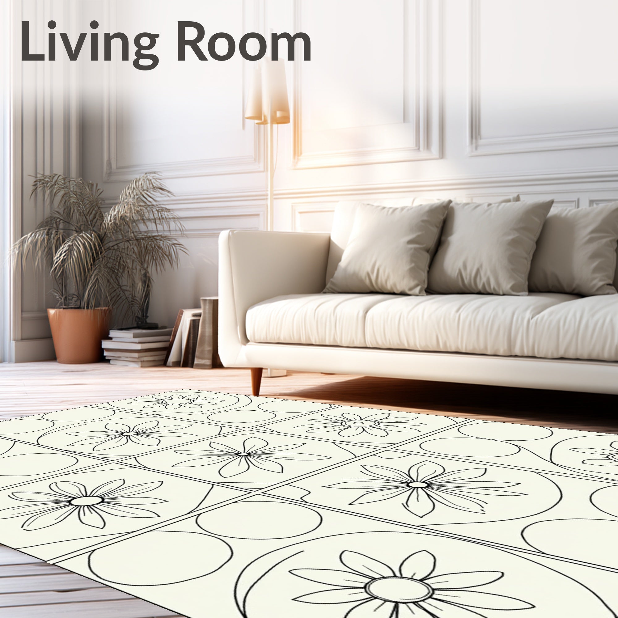 Daisy Chain Delightful Floral Pattern Rug