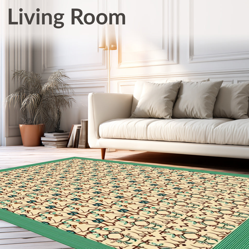 Abstract Figures Repeating Pattern Design Rug