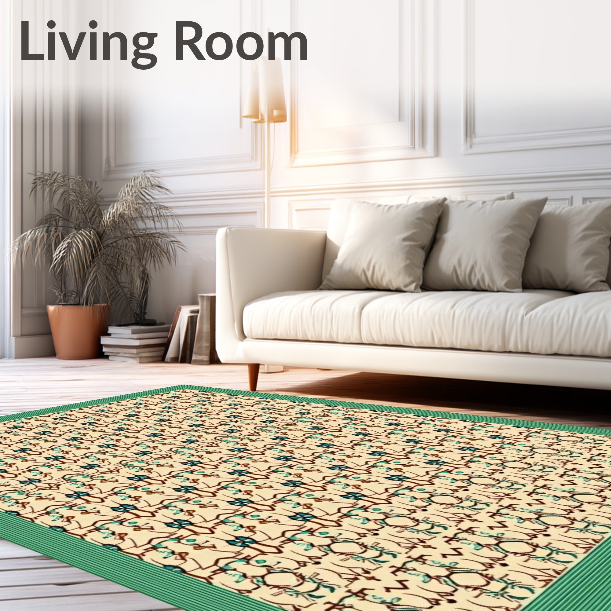 Abstract Figures Repeating Pattern Design Rug