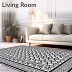 Intricate Geometric Flower Pattern Rug