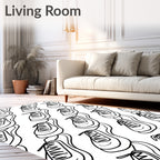 Athletic Shoe Pattern Print Rug