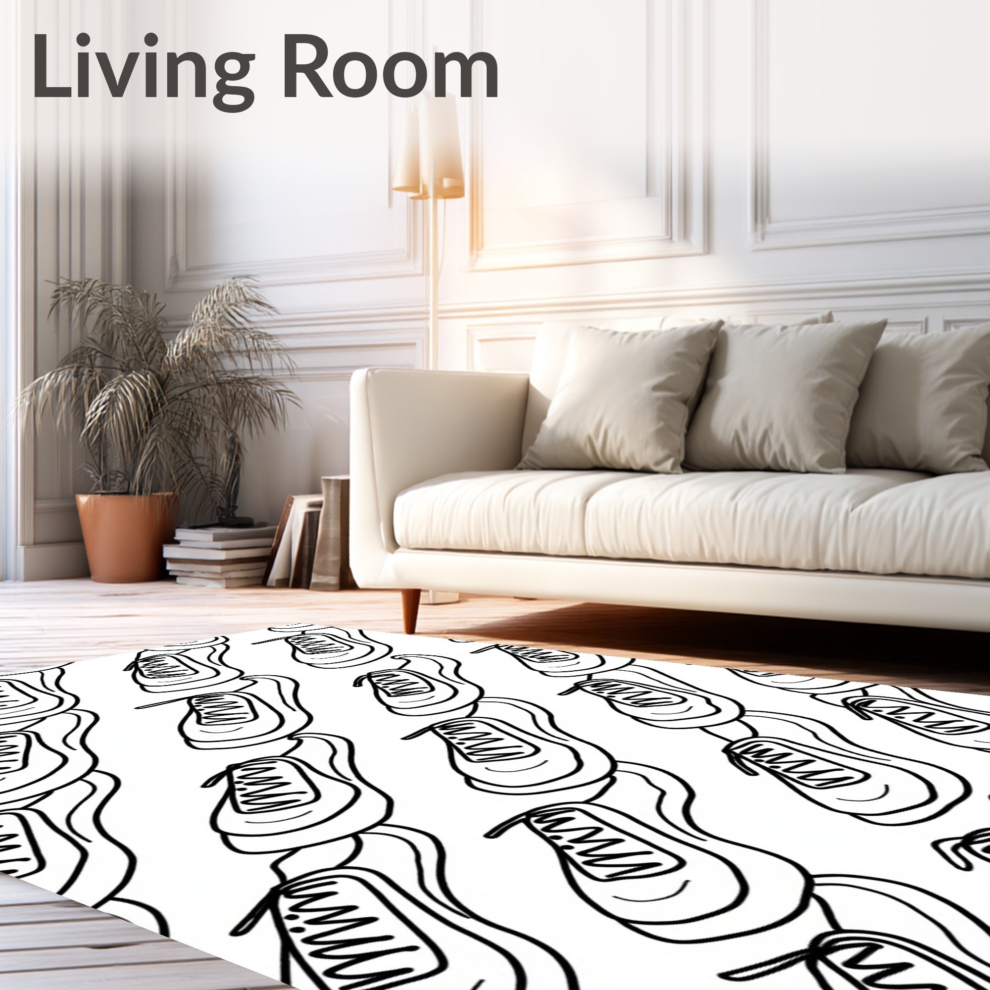 Athletic Shoe Pattern Print Rug