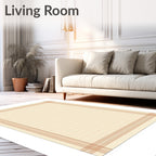 Classic Stripe Grid Pattern Rug