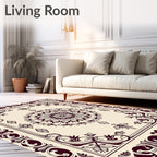 Intricate Floral Mandala Pattern Rug