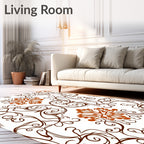 Antique Floral Swirl Pattern Rug